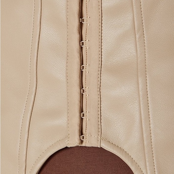 Manière de Voir Brown Polo Dress w/ Beige Suspender Corset - Picture 7 of 8